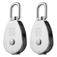 Rocaris 2 Pack M50 Single Pulley Snatch Block, 304 Stainless Steel picture