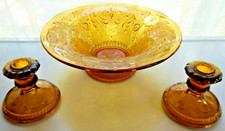 Tiara Indiana Glass Amber Sandwich 11