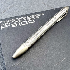 Porsche Design Tec Flex P3100 Braided Steel Ballpoint Pen Rare Luxury Collector  picture