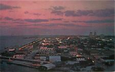 Beautiful Panorama Corpus Christi Texas Colorpicture Night 1950s Postcard 12818 picture