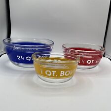 Vtg. Anchor Hocking Primary Colors  Mixing Nesting Bowls Lot of 3 1980’s picture