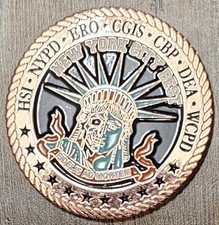 HSI CBP   WCPD NYPD ERO CGIS  Challenge Coin   Bronze  New York Police  picture