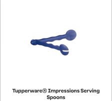 Tupperware Impressions Salad Tongs Spoons Blue New In Packaging picture