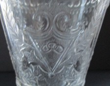 Circa 1885 EAPG Clear Glass Goblet Independent Order Odd Fellows IOOF - 3 Avail. picture