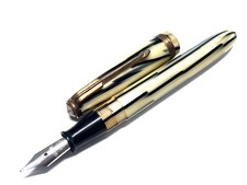 Japanese vintage celluloid fountain pen unused new ink sack 12 cm picture