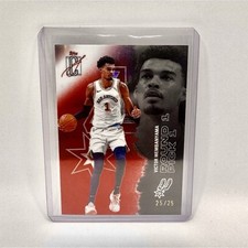 Topps Signature Class 25-26 Victor Wembanyama ROUND 1 PICK 1 #55 RED LAVA 25/25 picture
