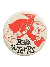 University of Maryland Terrapins Testudo Pinback Button Back the Terps 2