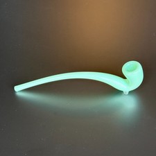 10 Inch Gandalf Glass Pipe – Long Curved Sherlock Smoking Pipe picture