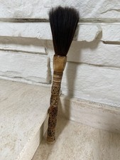 VINTAGE CHINESE CALLIGRAPHY BRUSH CARVED HANDLE HORSE HAIR 15