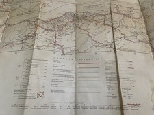 WWII 1942 US War Office MAP North Africa Morocco Tunisia Algeria Road Wax Paper picture