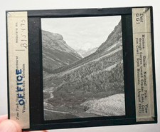 Montana GNP canyon Cracker Lake Canyon Creek Siyeh magic  lantern GLASS SLIDE picture