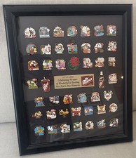 Dr Pepper Rose Bowl Parade Pin Collection Framed COA #837/2000 45 Pins PRISTINE picture