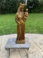 RARE Vintage Mark Roberts Golden Ave Maria Religious Madonna Altar Church picture