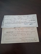 2 RECEIPTS FROM 1872 AND 1878 FROM MERCER PA. picture