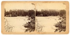 IOWA STEREOVIEW - Humboldt - Des Moines River - Damascus Parker 1880s RARE picture