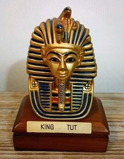 Pharaonic Statue Of King Tutankhamun, A Masterpiece Decorated In Golden Color picture