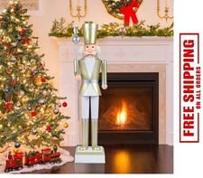 4 FT Christmas Nutcracker Figure with Scepter & Hat (Gold) picture