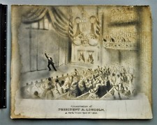 Lincoln Assassination Large 1865 Lithograph Collection John T. Ford Family RARE picture