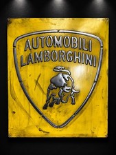 Lamborghini Vintage Steel Garage Sign 20x24 Handmade Aluminum Relief picture