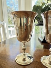 Vintage William Adams Towle Silverplate Wine Goblets Set of 5 Made in Italy picture