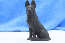 VTG Cast Iron German Shepherd Dog Figurine Mini Statue 3