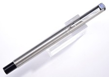 Vintage Parker Vector Brushed Stainless Steel Roller Ball Pen IIIE -Made UK  #77 picture