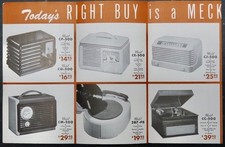 Original Vintage 1947/48 Meck Radio  4-Panel Fold-Out Radio Brochure picture