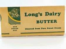 1938 Long's Dairy Butter Box Churned from Pure Sweet Cream picture