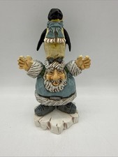 VTG David Frykman THE ARCTIC FISHERMAN 1999 Polar Santa w/ Penguin On It’s Head picture
