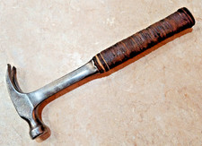 Vintage Estwing 16 oz. Claw Hammer, Stacked Leather Handle - Weathered USA picture