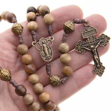Large Catholic Wood Rosary Beads 18