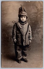 K54/ Interesting RPPC Postcard c1910 Children Child Native Indian Costume 297 picture