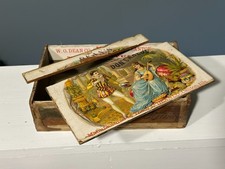 Damaged W. O. Dean Don Carlos Habana wooden cigar box - 1890s (?) Canton, IL picture