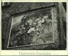 1967 Press Photo Arcumeggia, Italy-Aligi Saussu fresco painting on a house picture