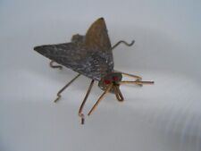 Vtg Brass Fly Bee Insect w/Red  Eyes Bug Metalware  Figurine  India, ca. 1980s picture