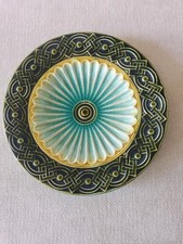  VINTAGE ANTIQUE SIGNED  RÖRSTRAND SWEDEN MAJOLICA PLATE 7.5
