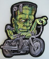 Frankie’s Sled Frankenstein's IRON ON Embroidered 10*8 INCH MC BIKER PATCH picture