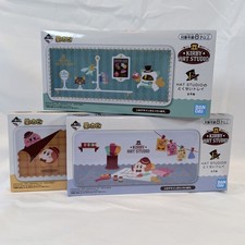 Kirby Hat Studio Ichiban Kuji Prize F Melamine Tray Set of 3 Bandai NIB Lot  picture