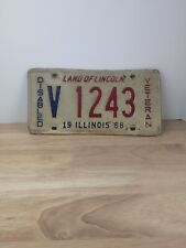 1968 Illinois Disabled Veteran License Plate picture