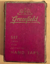 VINTAGE GTD GREENFIELD MACHINIST TAP SET 10-32 NF TAPER PLUG BOTTOM - CLEAN USA picture