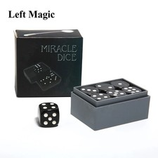 Magic Dice Trick 7 Black Dice with Box Amazing Number Change Prediction Effect picture