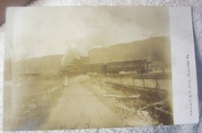 1907 antique Colebrookdale Railroad,real photo postcard,Clintondale PA train,VTG picture