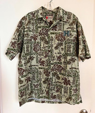 Hilo Hattie University of Hawaii Aloha Shirt Size M Button Front picture