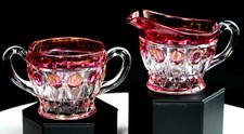 Paden City Chevalier Cranberry Flash Glass 3 1/8