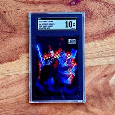 2021 Topps Chrome Star Wars Galaxy Offbeat Buddies X-Fractor /10 SGC 10 Obi-Wan picture