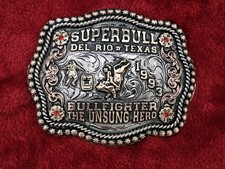 Champion Superbull BullfightingX~Treme  Trophy Belt Buckle☆Del Rio☆Texas☆1993☆30 picture