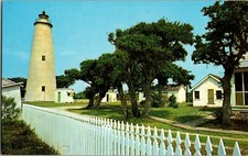 North Carolina NC Cape Ocracoke Lighthouse Postcard picture