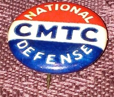 CMTC National Defense Citizens Military Training Camps WWI Pin Back Button picture