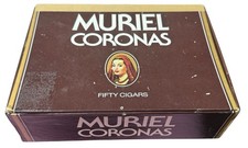 Vintage Muriel Coronella Fifty Cigars Empty Cigar Box Tobacco Advertising Decor picture