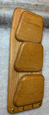 Vintage Mid Century Modern MCM Oak Wall Wood Letter/Mail/Key Holder Paris Maine picture